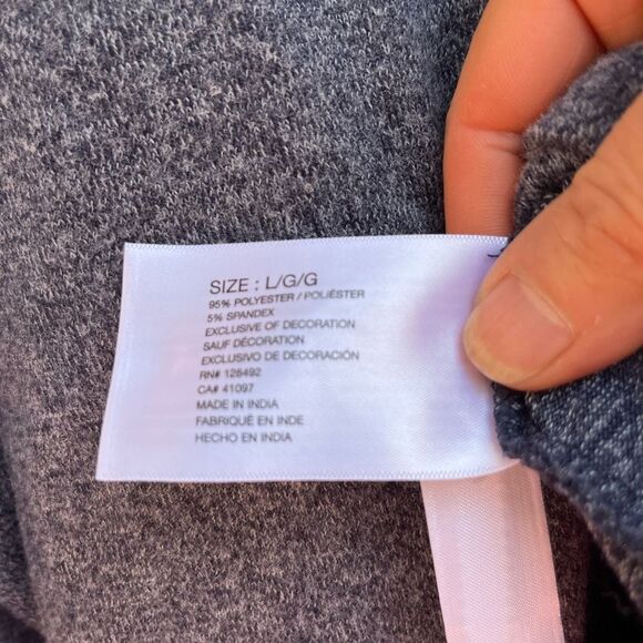 Greg Norman grey textured pattern long sleeved sweater/shirt, soft, crew neck,L - Picture 8 of 10